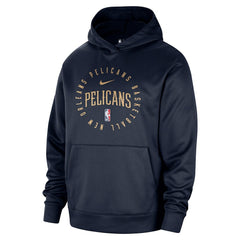 Nike New Orleans Pelicans 2024/25 Spotlight On-Court Practice Performance Pullover Hoodie Navy