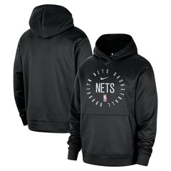 Nike Brooklyn Nets 2024/25 Spotlight On-Court Practice Performance Pullover Hoodie Black