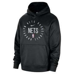 Nike Brooklyn Nets 2024/25 Spotlight On-Court Practice Performance Pullover Hoodie Black