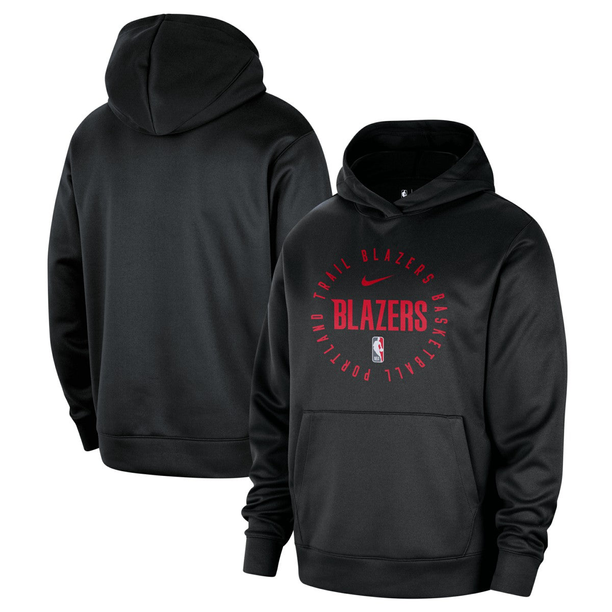 Nike Portland Trail Blazers 2024/25 Spotlight On-Court Practice Performance Pullover Hoodie Black