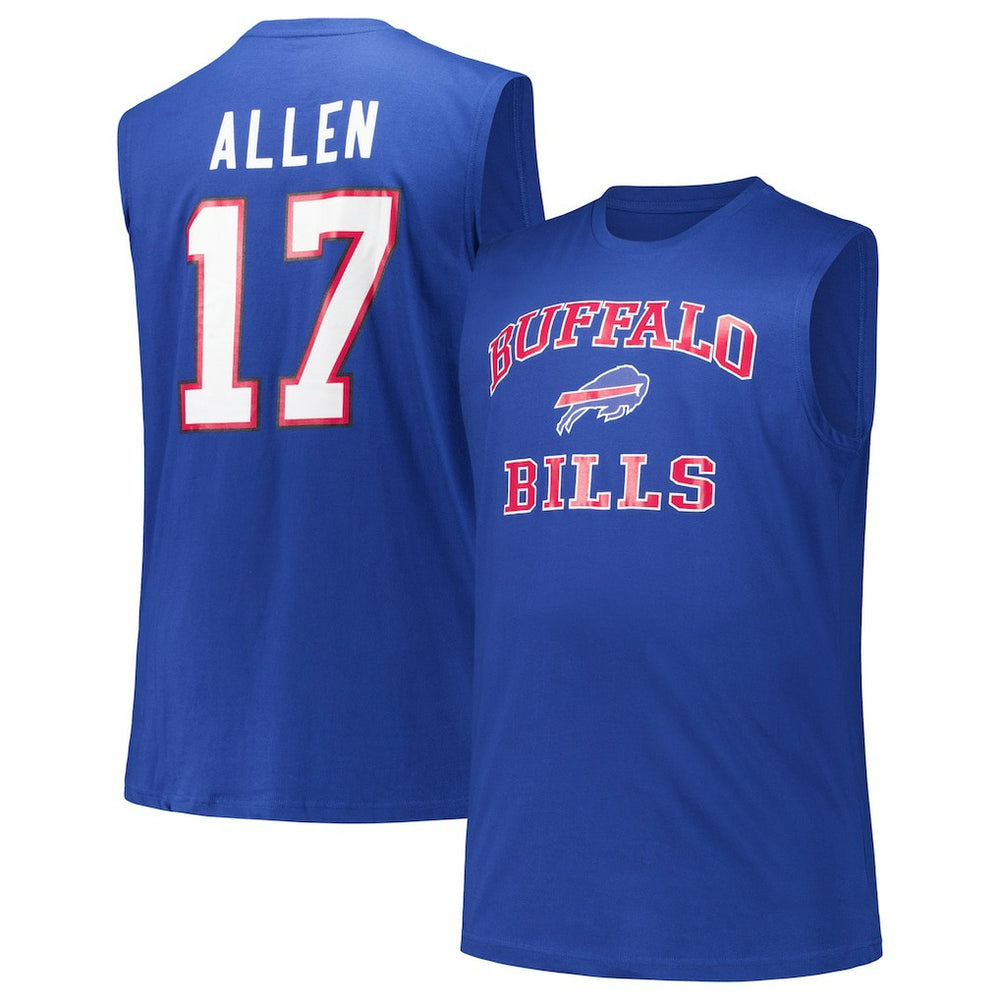 Josh Allen Buffalo Bills Big & Tall Muscle Tank Top - Royal - Fanatics