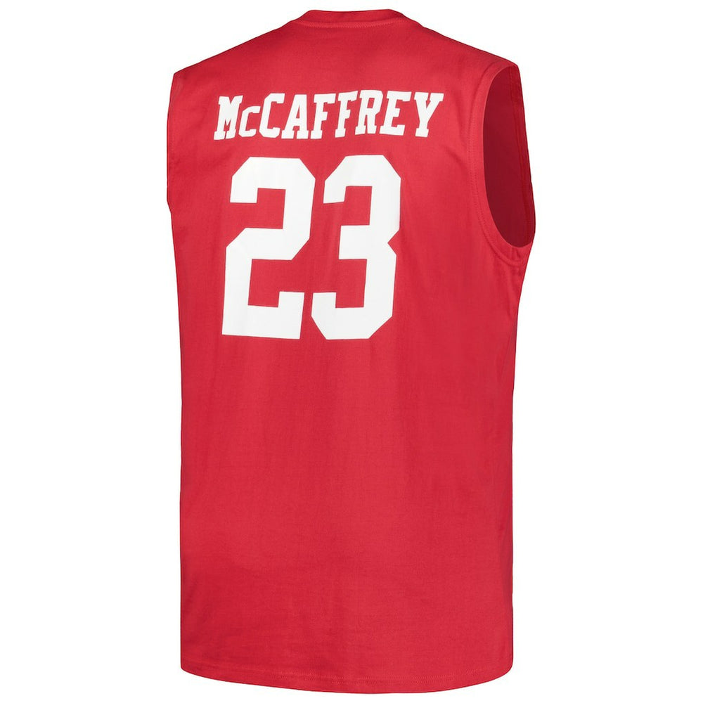 Christian McCaffrey San Francisco 49ers Big & Tall Muscle Tank Top - Scarlet - Fanatics