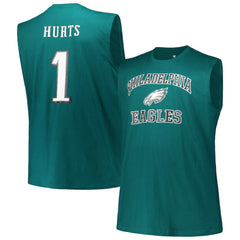 Jalen Hurts Philadelphia Eagles Big & Tall Muscle Tank Top - Midnight Green - Fanatics