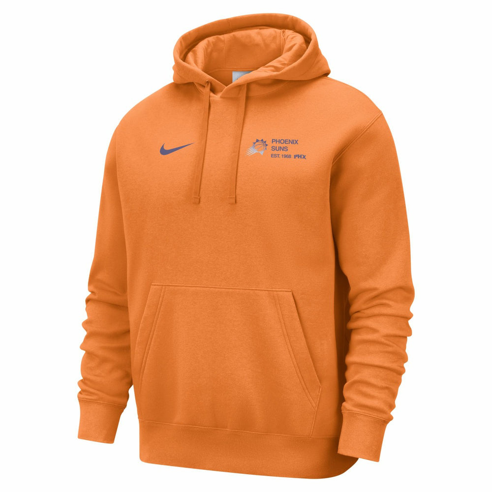 Nike Phoenix Suns Courtside Club Pullover Hoodie Orange
