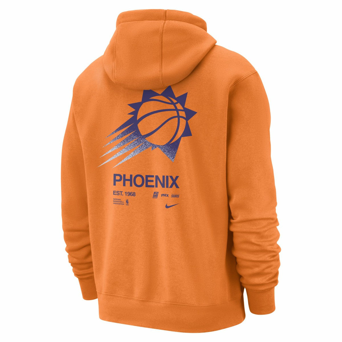 Nike Phoenix Suns Courtside Club Pullover Hoodie Orange