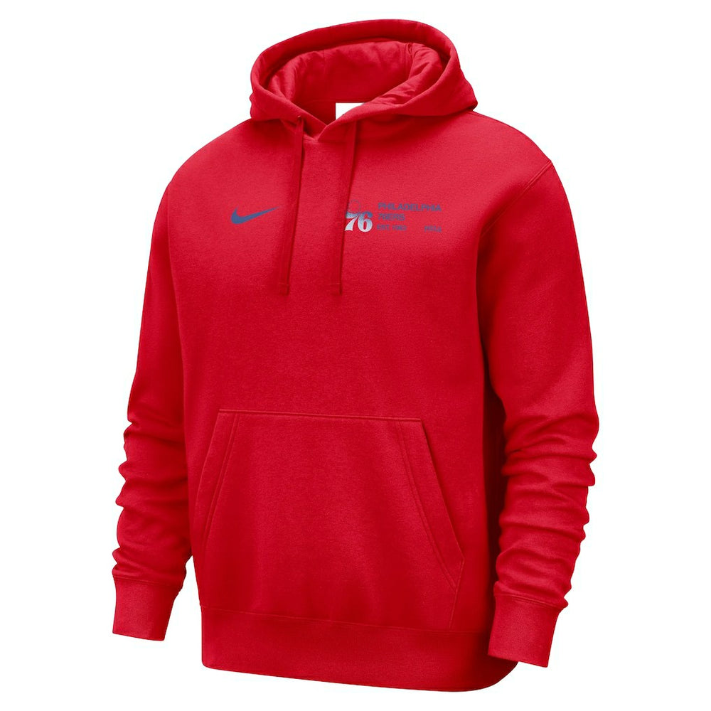 Nike Philadelphia 76ers Courtside Club Pullover Hoodie Red