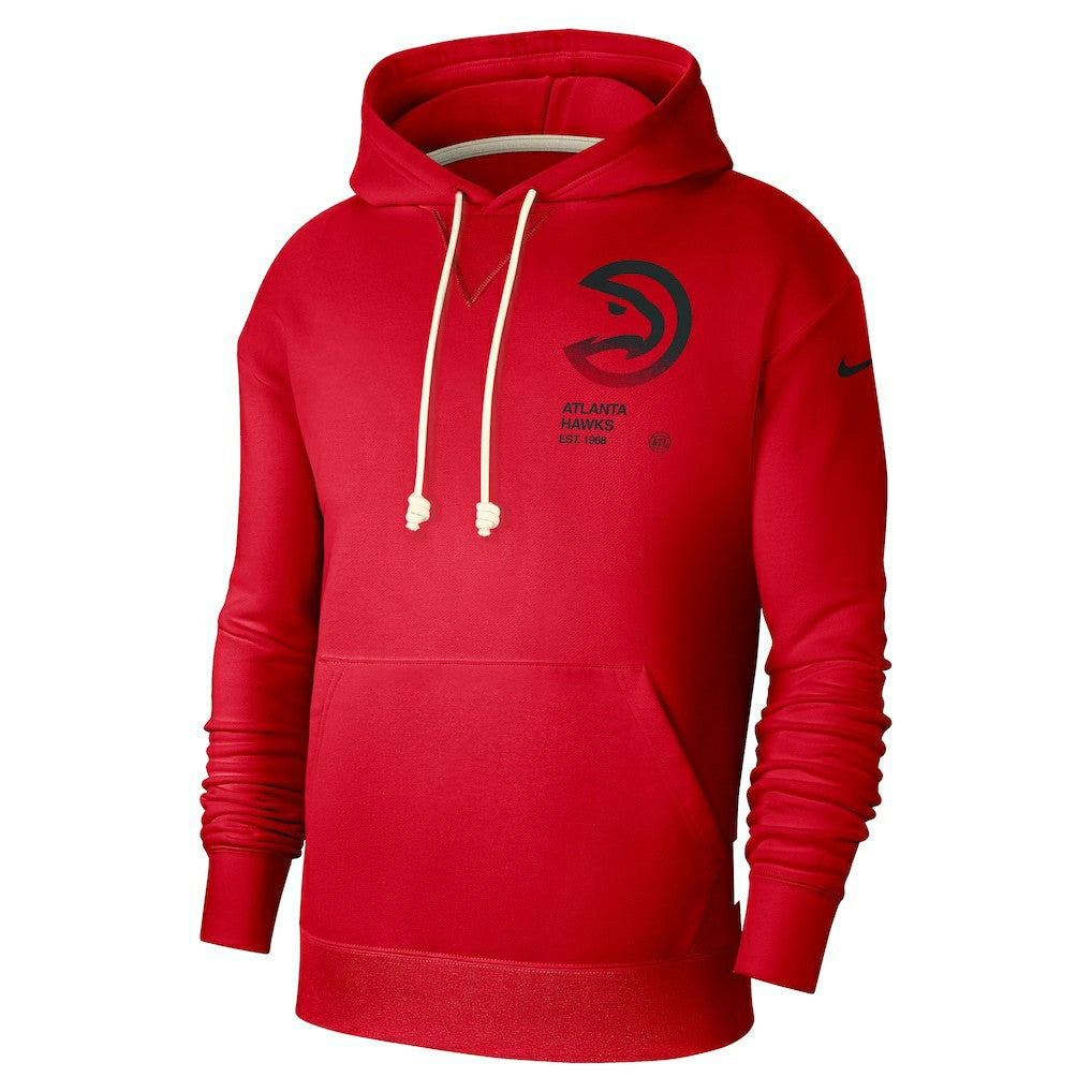 Nike Atlanta Hawks Courtside Standard Issue Premium Performance Pullover Hoodie Red