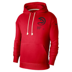 Nike Atlanta Hawks Courtside Standard Issue Premium Performance Pullover Hoodie Red