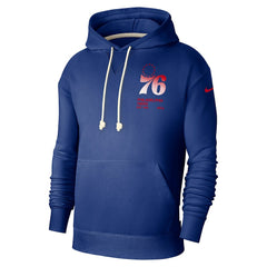 Nike Philadelphia 76ers Courtside Standard Issue Premium Performance Pullover Hoodie Royal