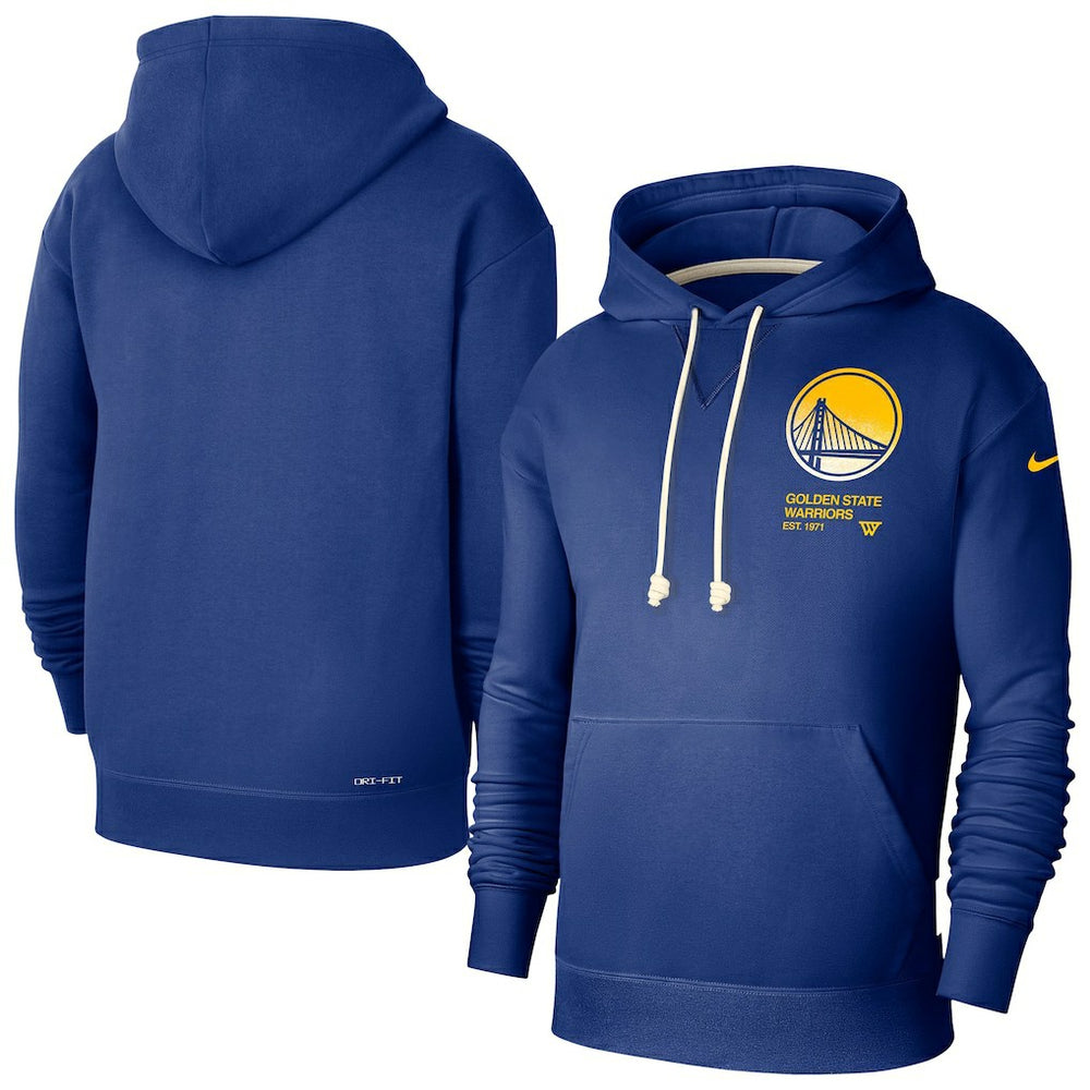 Nike Golden State Warriors Courtside Standard Issue Premium Performance Pullover Hoodie Royal