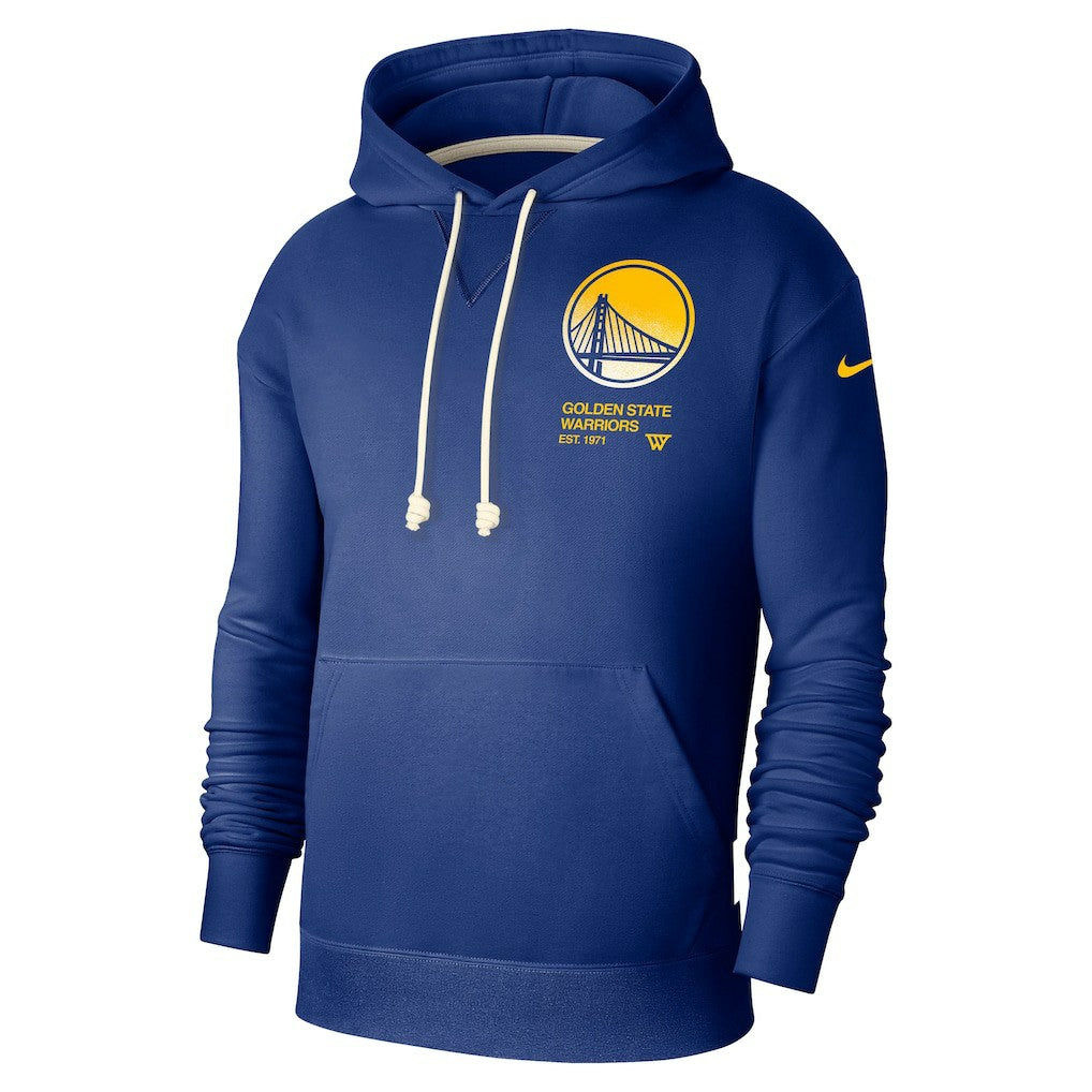 Nike Golden State Warriors Courtside Standard Issue Premium Performance Pullover Hoodie Royal