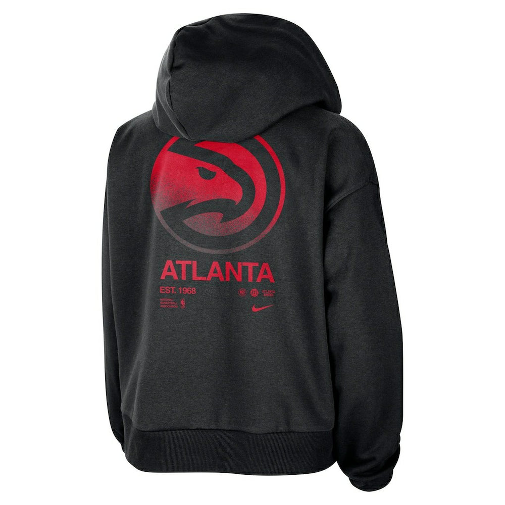 Nike Atlanta Hawks Women's Courtside Standard Issue Performance Pullover Hoodie Black
