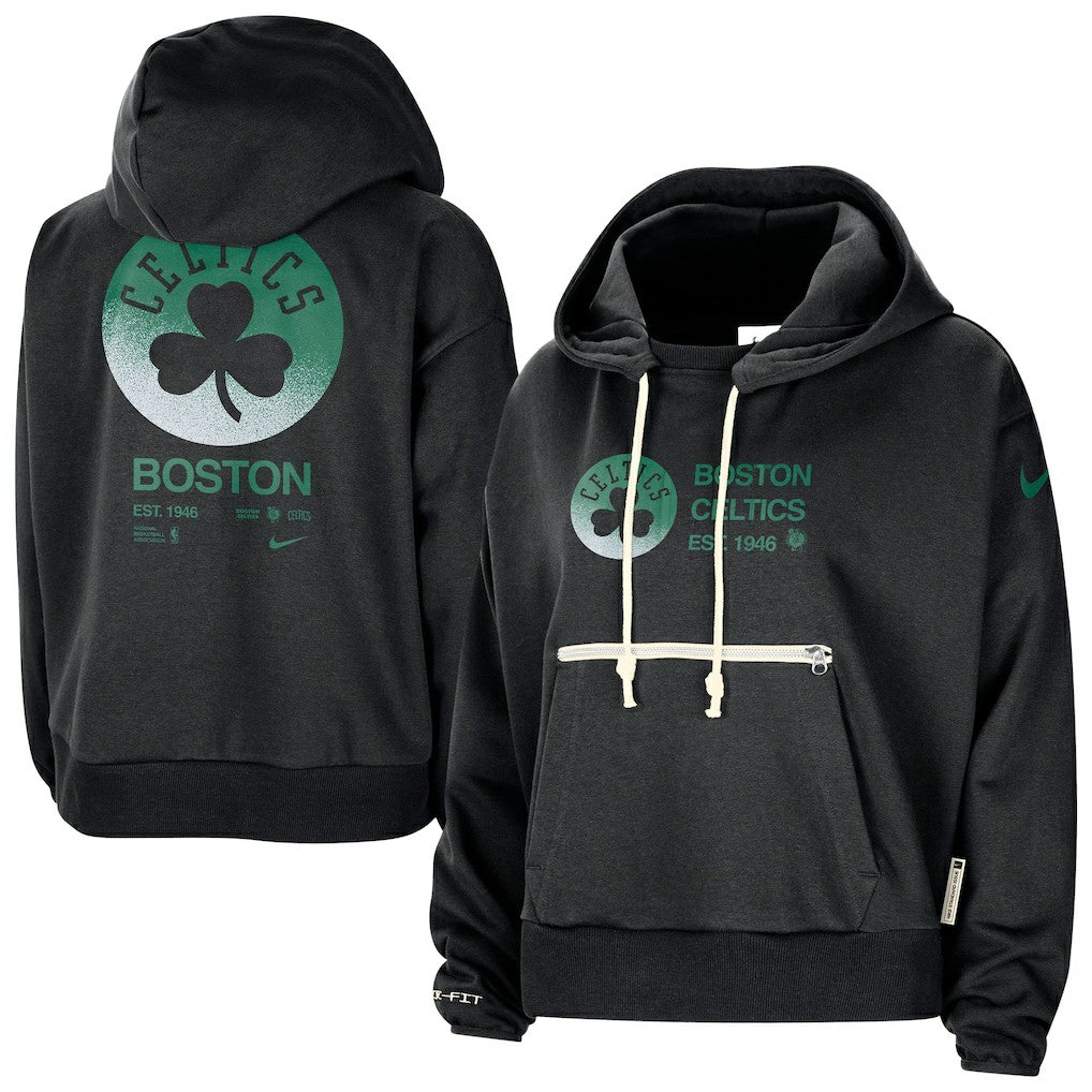 Nike Boston Celtics Women's Courtside Standard Issue Performance Pullover Hoodie Black