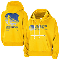 Nike Golden State Warriors Women's Courtside Standard Issue Performance Pullover Hoodie Gold