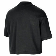 Nike Los Angeles Lakers Women's Courtside Mock Neck Loose Fit Cropped T-Shirt Black