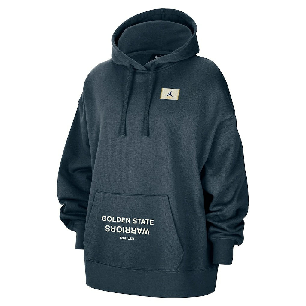 Golden State Warriors Jordan Brand Women's Courtside Statement Edition Oversize Pullover Hoodie Navy
