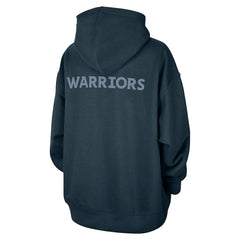 Golden State Warriors Jordan Brand Women's Courtside Statement Edition Oversize Pullover Hoodie Navy