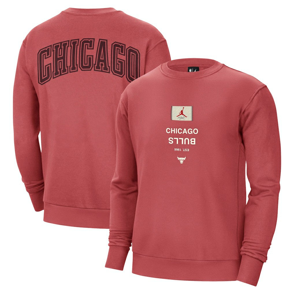 Chicago Bulls Jordan Brand Courtside Statement Edition Heavyweight Pullover Sweatshirt Red