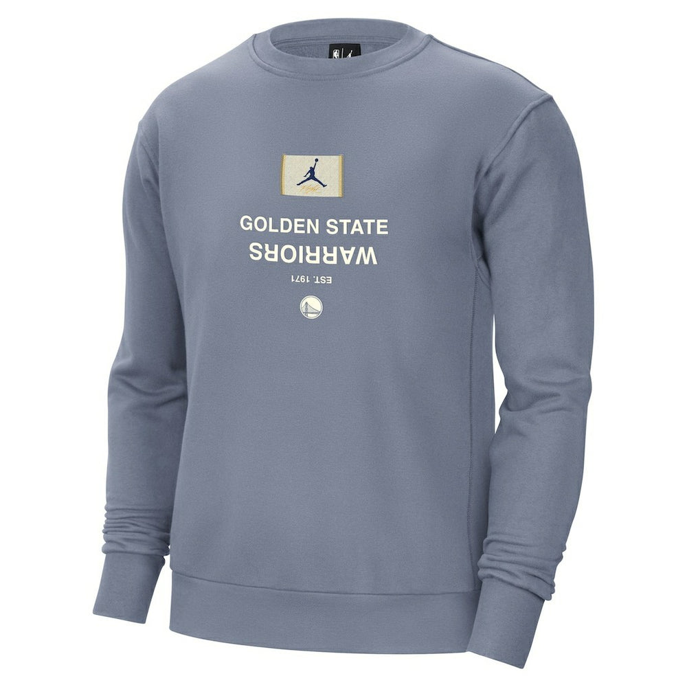 Golden State Warriors Jordan Brand Courtside Statement Edition Heavyweight Pullover Sweatshirt Blue