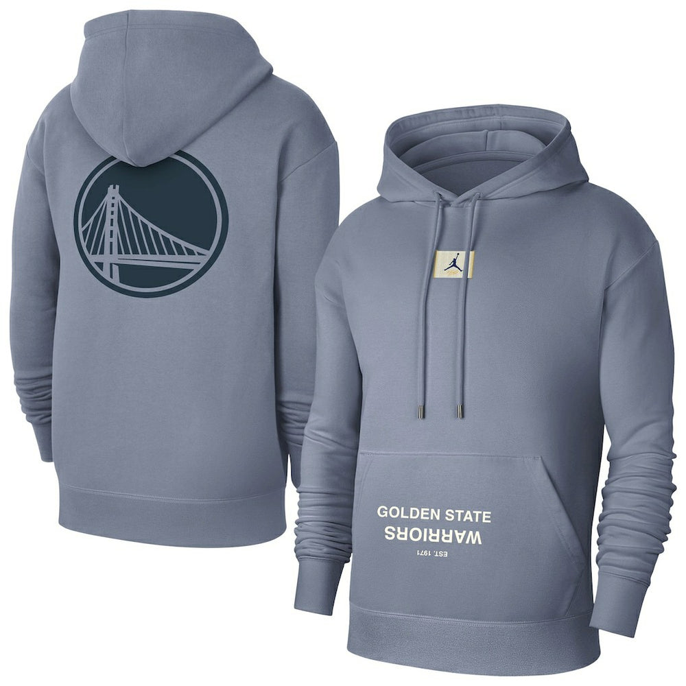 Golden State Warriors Jordan Brand Courtside Statement Edition Pullover Hoodie Gray