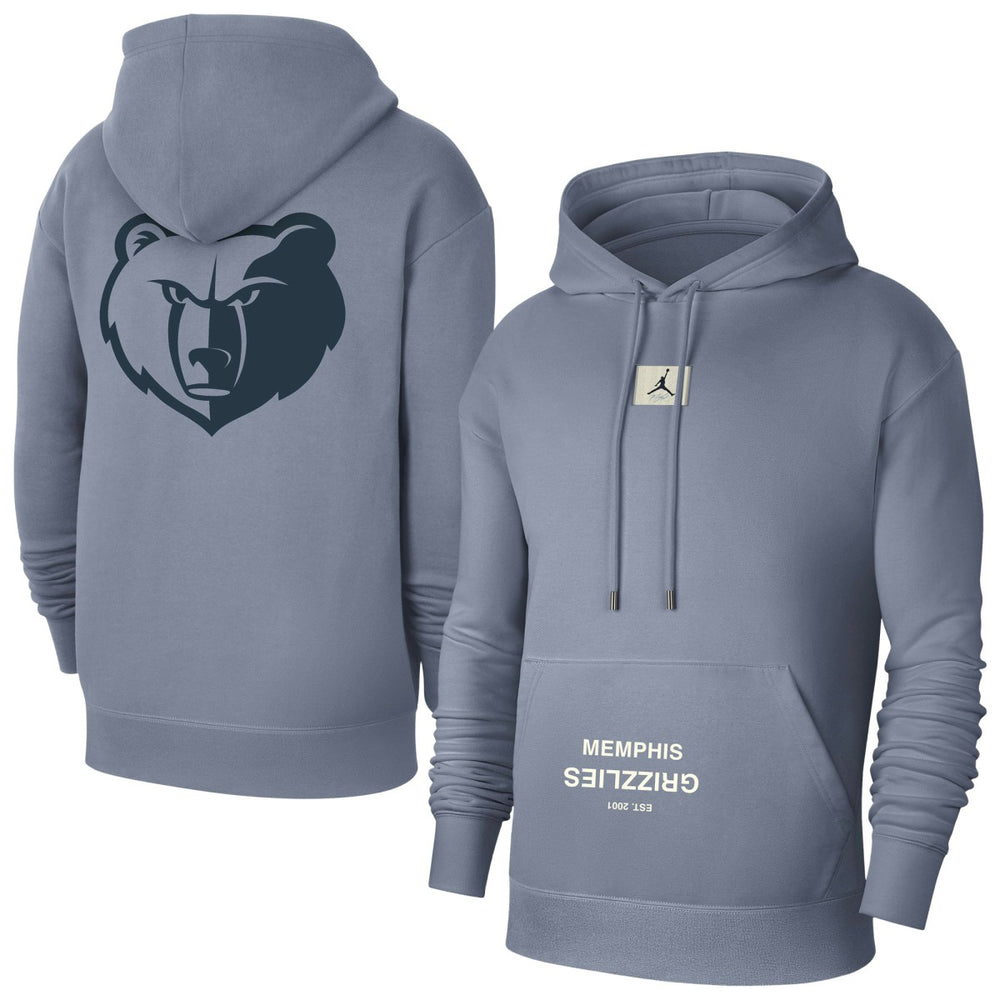 Memphis Grizzlies Jordan Brand Courtside Statement Edition Pullover Hoodie Gray