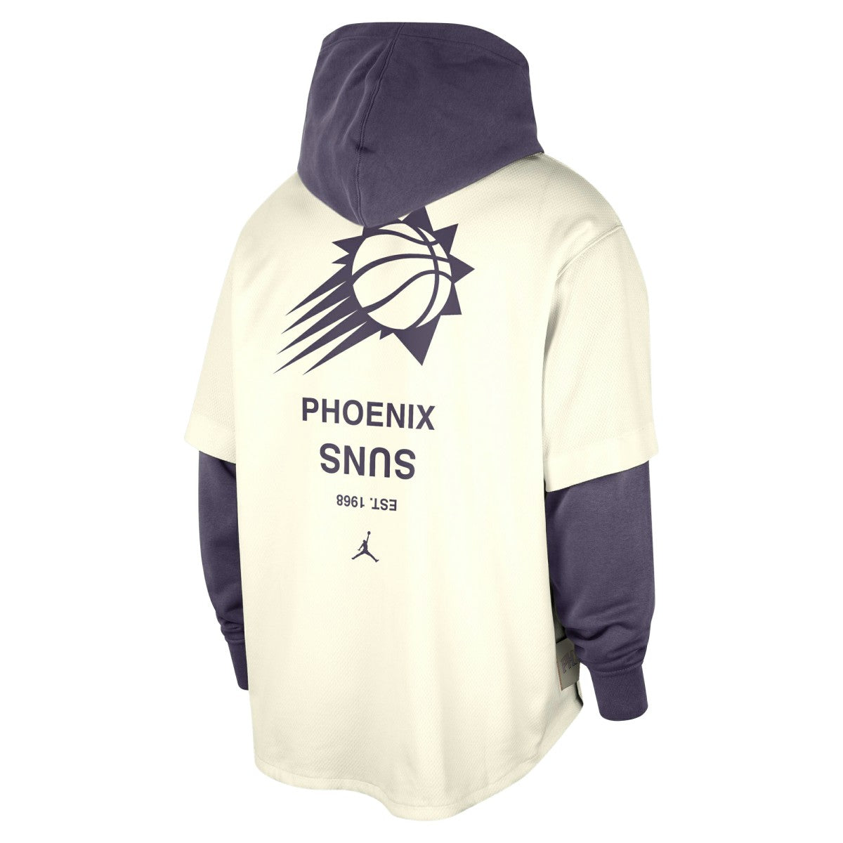 Phoenix Suns Jordan Brand Courtside Statement Edition MVP Jersey Pullover Hoodie Cream/Purple