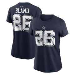 DaRon Bland Dallas Cowboys Women's Player Name & Number T-Shirt - Navy - Nike