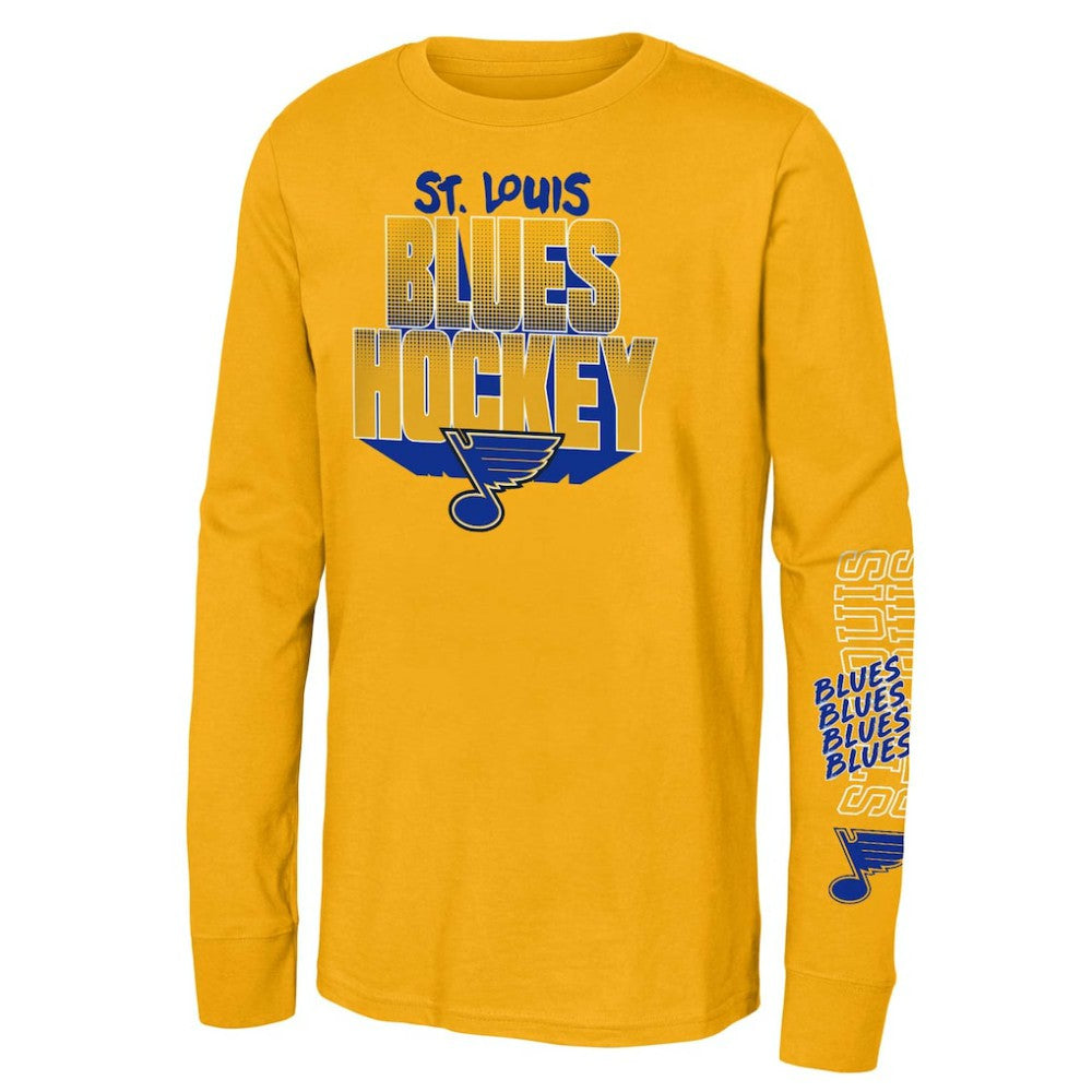 St. Louis Blues Youth Standout Long Sleeve T-Shirt - Gold | NHL sale