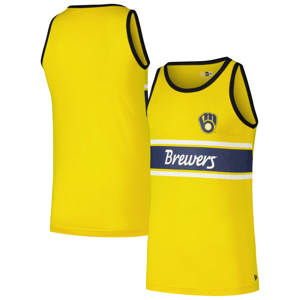 Milwaukee Brewers New Era Jersey Ringer Tank Top Online