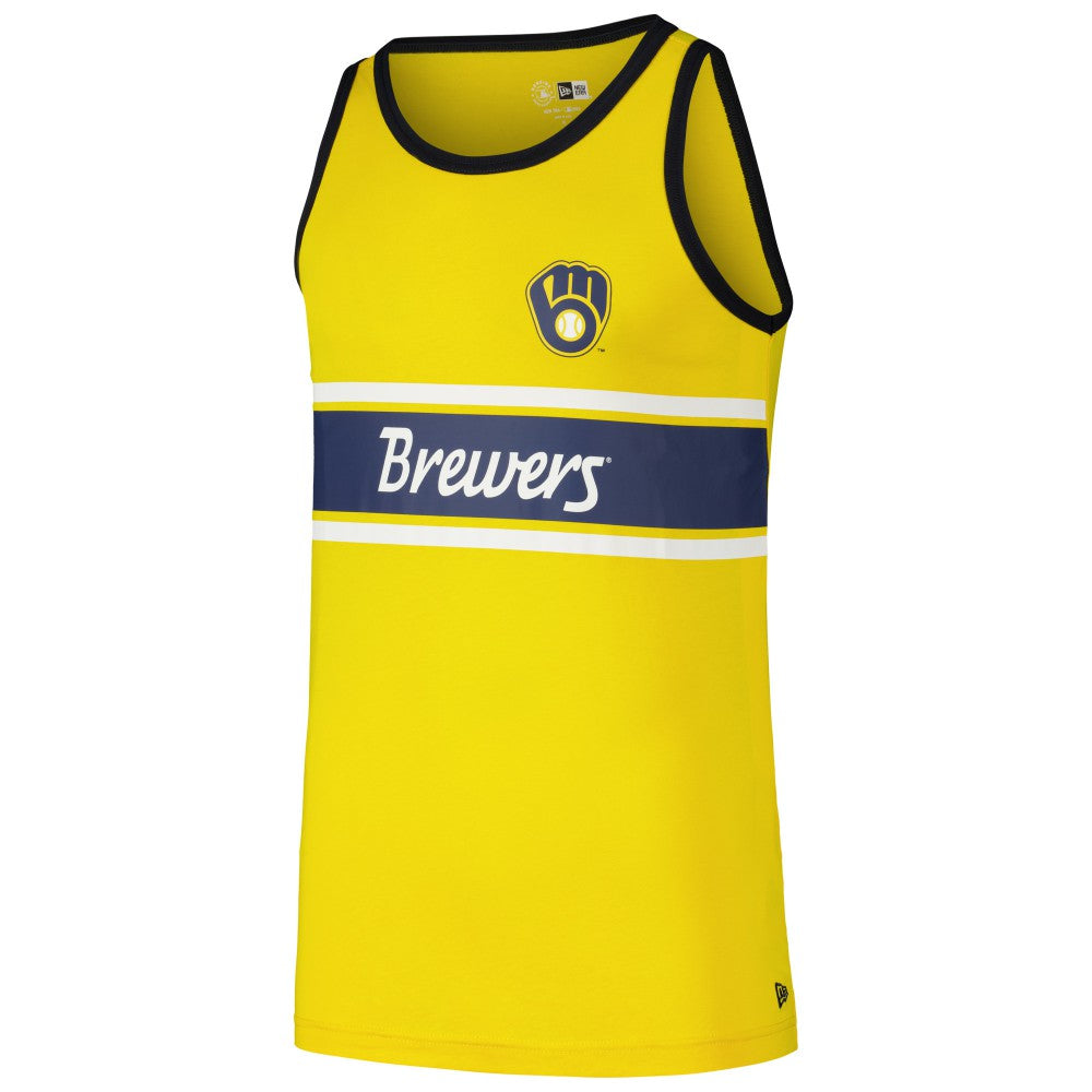 Milwaukee Brewers New Era Jersey Ringer Tank Top Online