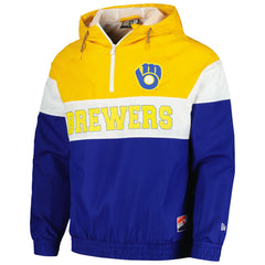 Milwaukee Brewers New Era Ripstop Raglan Quarter-Zip Hoodie Windbreaker Jacket Near Me