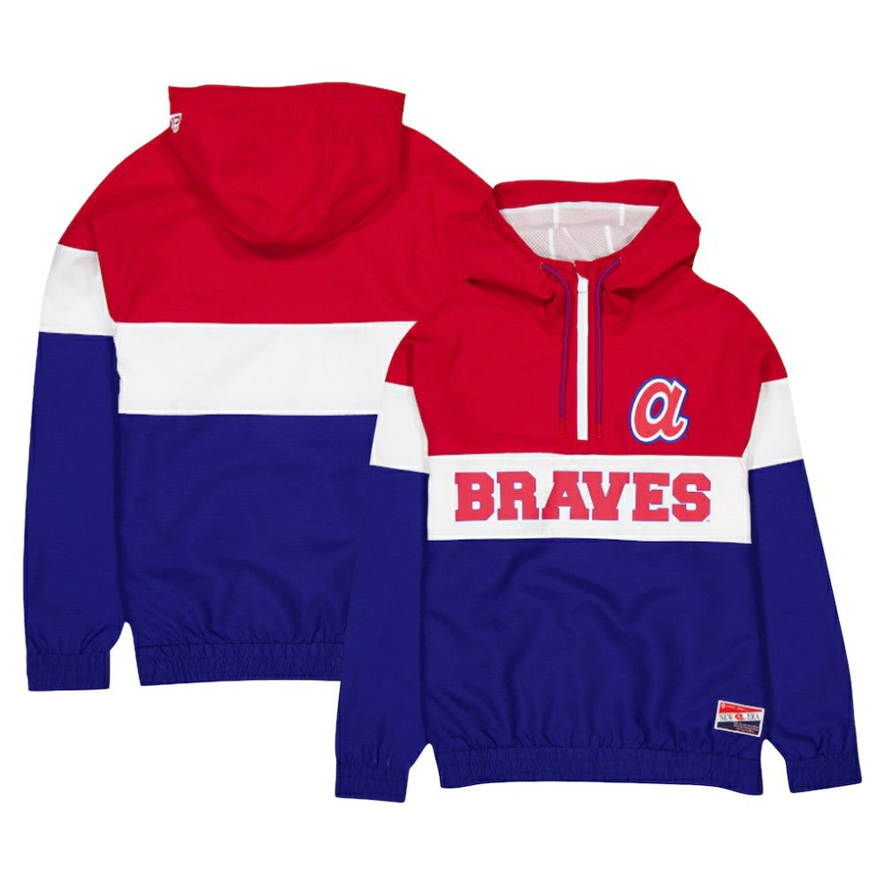 Atlanta Braves New Era Ripstop Raglan Quarter-Zip Hoodie Windbreaker Jacket Online