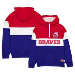 Atlanta Braves New Era Ripstop Raglan Quarter-Zip Hoodie Windbreaker Jacket Online