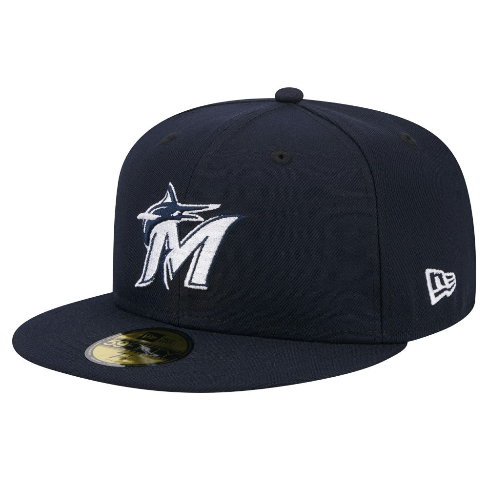 Miami Marlins New Era White Logo 59FIFTY Fitted Hat Online