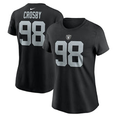 Maxx Crosby Las Vegas Raiders Women's Player Name & Number T-Shirt - Black - Nike