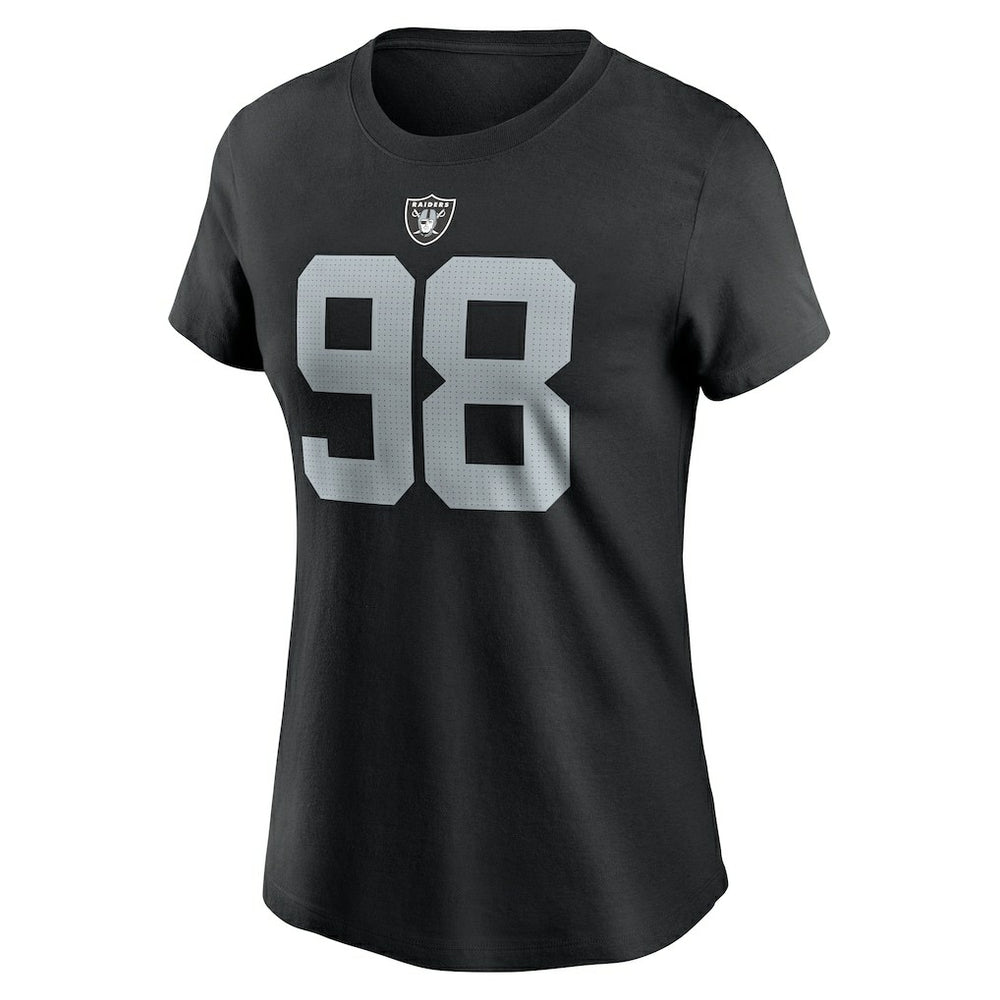 Maxx Crosby Las Vegas Raiders Women's Player Name & Number T-Shirt - Black - Nike