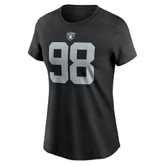 Maxx Crosby Las Vegas Raiders Women's Player Name & Number T-Shirt - Black - Nike