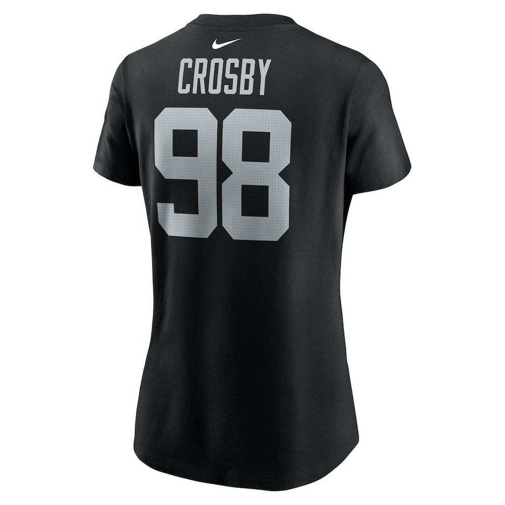 Maxx Crosby Las Vegas Raiders Women's Player Name & Number T-Shirt - Black - Nike