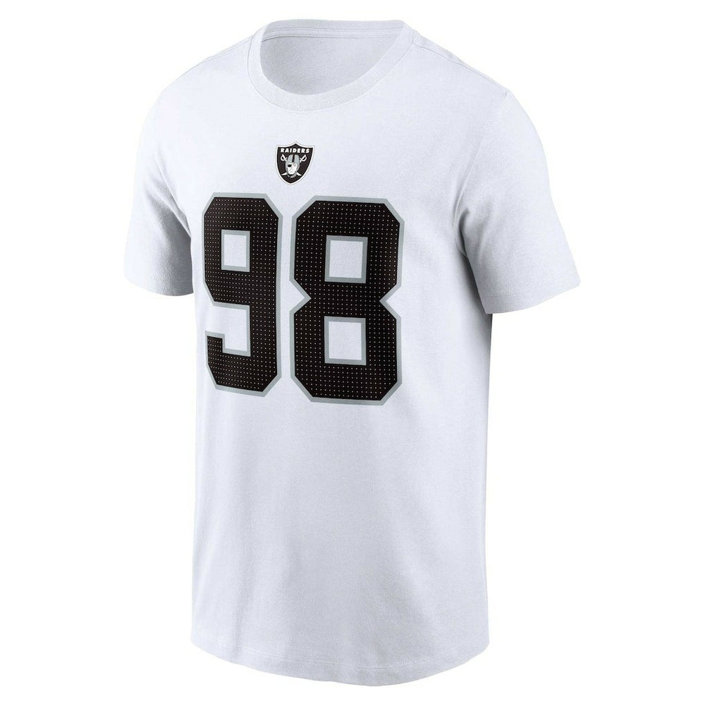 Maxx Crosby Las Vegas Raiders Player Name & Number T-Shirt - White - Nike