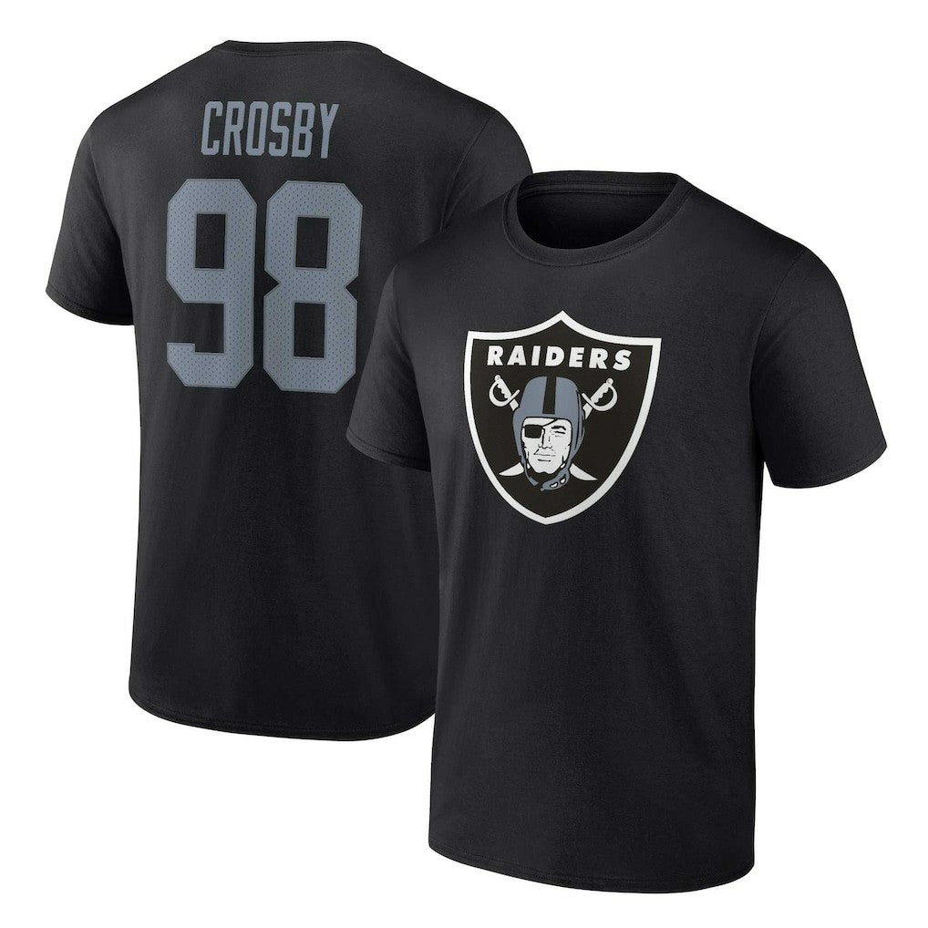 Maxx Crosby Las Vegas Raiders Player Icon Name & Number T-Shirt - Black - Fanatics
