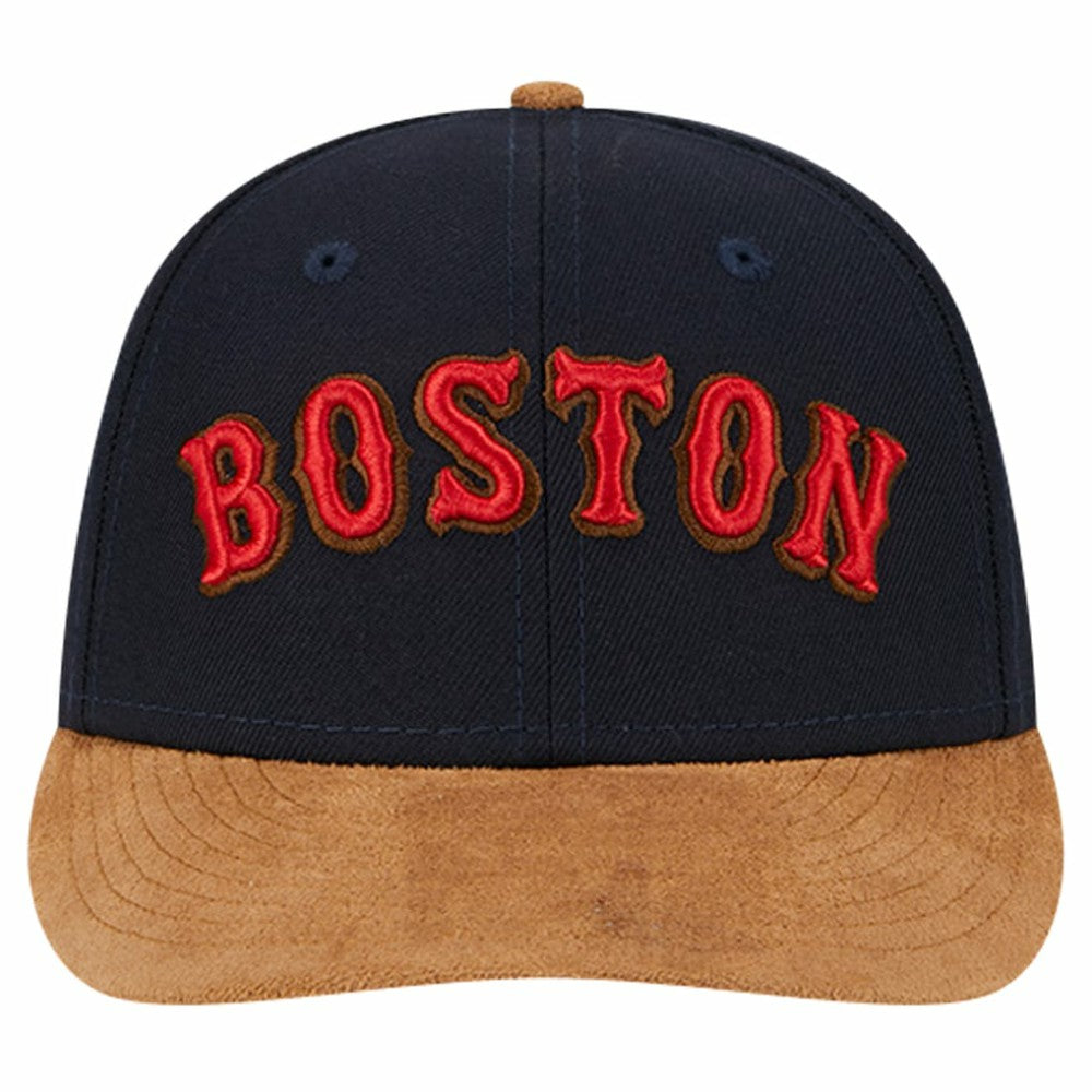 Boston Red Sox New Era Team Suede Visor Low Profile 59FIFTY Fitted Hat for sale