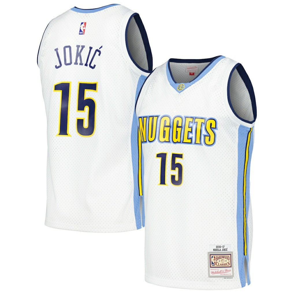Mitchell & Ness Nikola Jokic Denver Nuggets 2016/17 Throwback Swingman Jersey White
