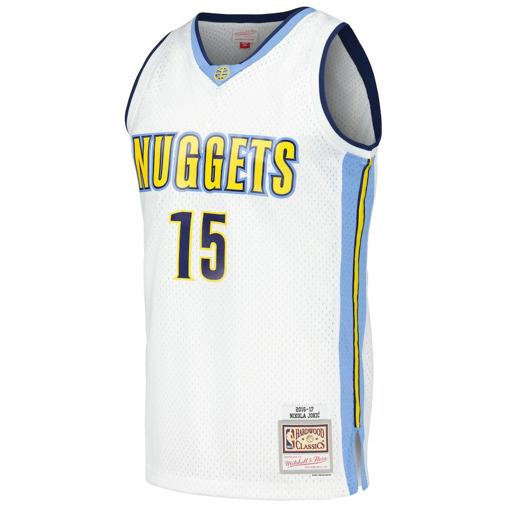Mitchell & Ness Nikola Jokic Denver Nuggets 2016/17 Throwback Swingman Jersey White