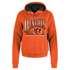 Cincinnati Bengals New Era Women's Boxy Pullover Hoodie - Orange - NFL
