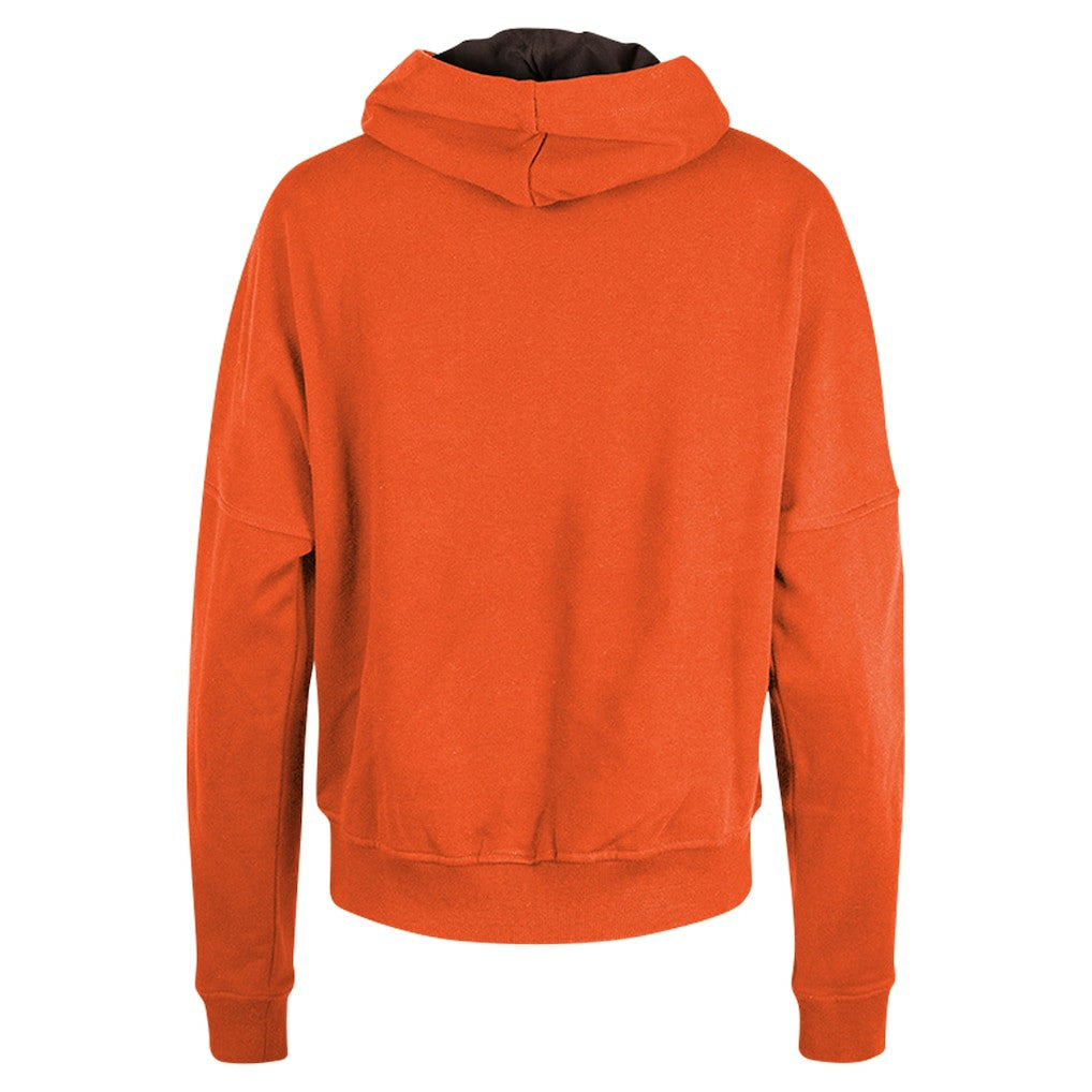 Cleveland Browns New Era Women's Throwback Boxy Pullover Hoodie - Orange - NFL