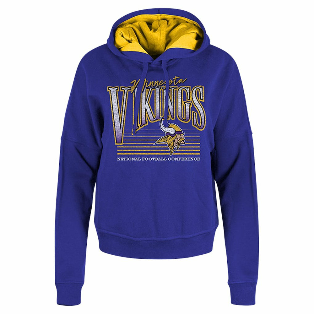 Minnesota Vikings New Era Women's Boxy Pullover Hoodie - Purple - NFL