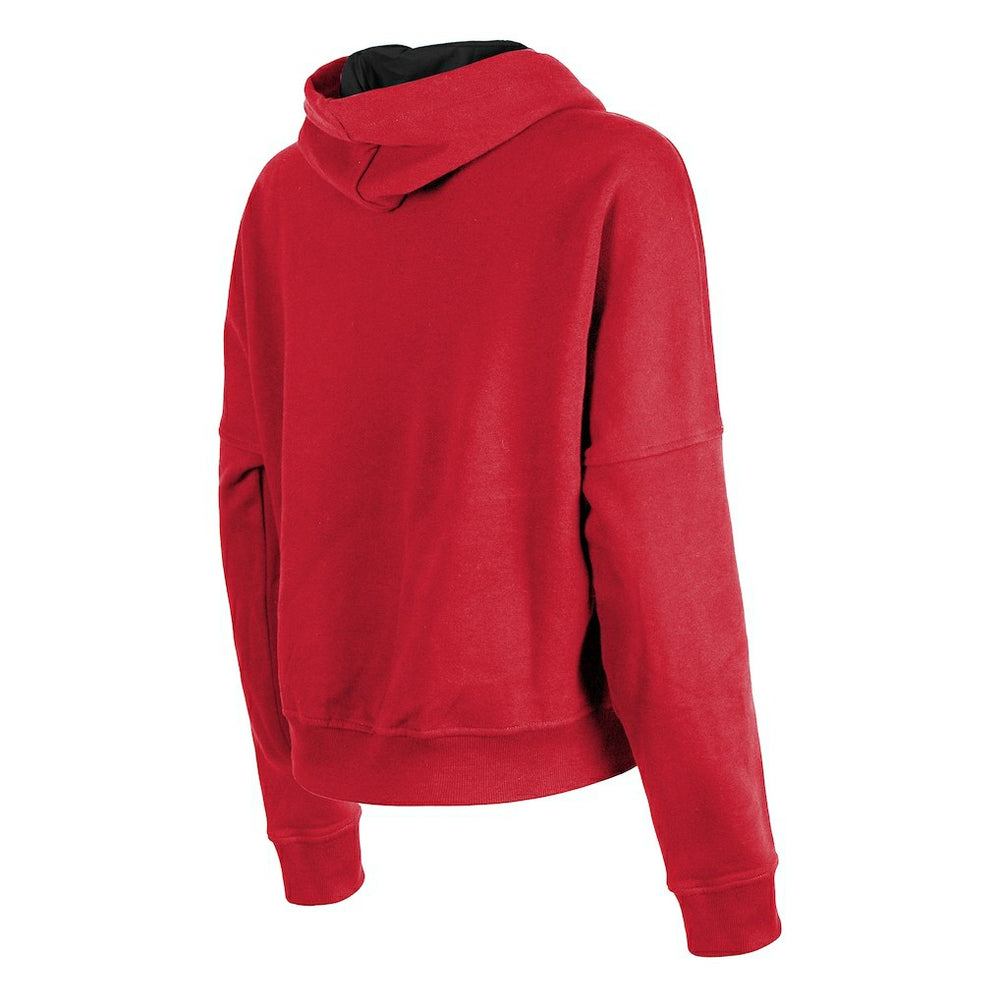 San Francisco 49ers New Era Women's Boxy Pullover Hoodie - Scarlet - NFL