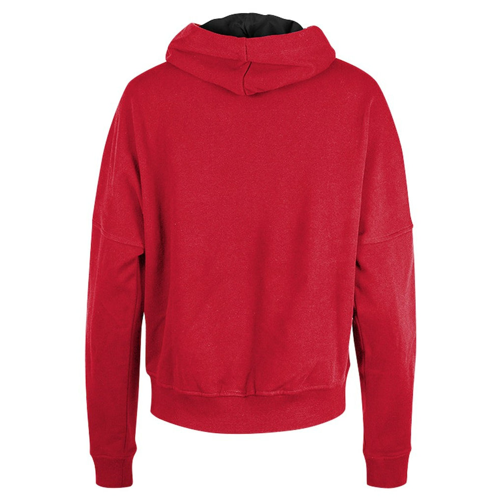 San Francisco 49ers New Era Women's Boxy Pullover Hoodie - Scarlet - NFL