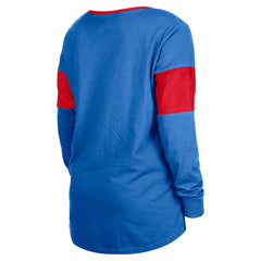 Buffalo Bills New Era Women's Lace-Up Notch-Neck Long Sleeve T-Shirt - Royal - NFL