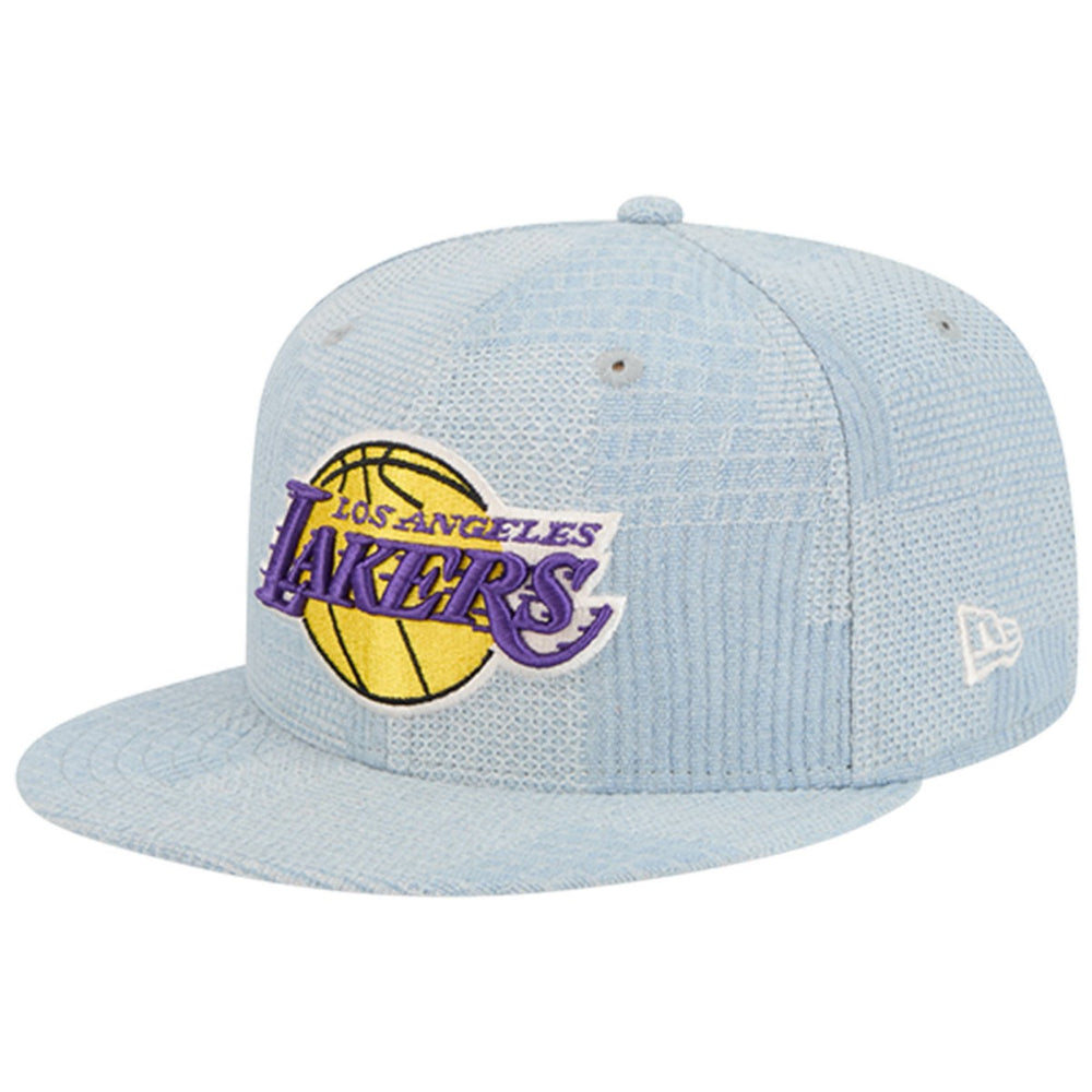 New Era Los Angeles Lakers Injection Denim Patchwork 9FIFTY Snapback Hat Denim